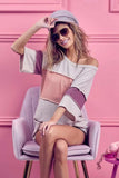 BiBi Thermal Rib Top with Bella Rib Color Block - Trendsi - Flyclothing LLC