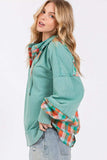SAGE + FIG Full Size Plaid Print Washed Hoodie - Trendsi - Flyclothing LLC
