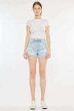 Kancan High Rise Repaired Mom Denim Shorts - Trendsi - Flyclothing LLC