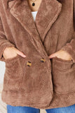Culture Code Double Breasted Fuzzy Coat - Trendsi - Flyclothing LLC