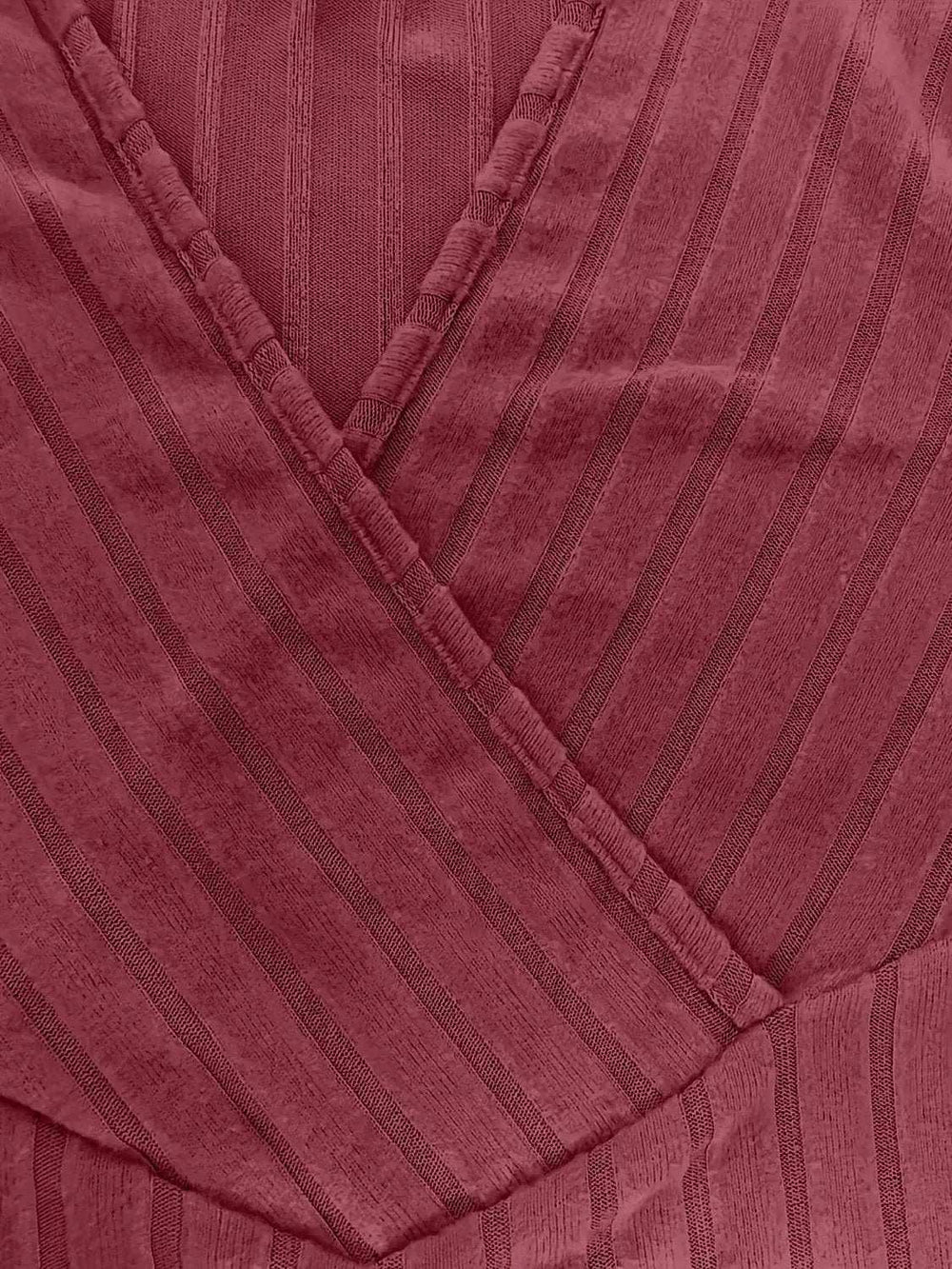 Ribbed Surplice Long Sleeve T-Shirt - Trendsi - Flyclothing LLC