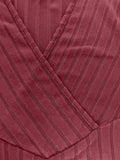 Ribbed Surplice Long Sleeve T-Shirt - Trendsi - Flyclothing LLC