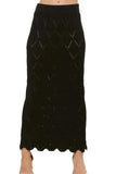 ADORA Scallop Trim Detail Knit Skirt - Trendsi - Flyclothing LLC