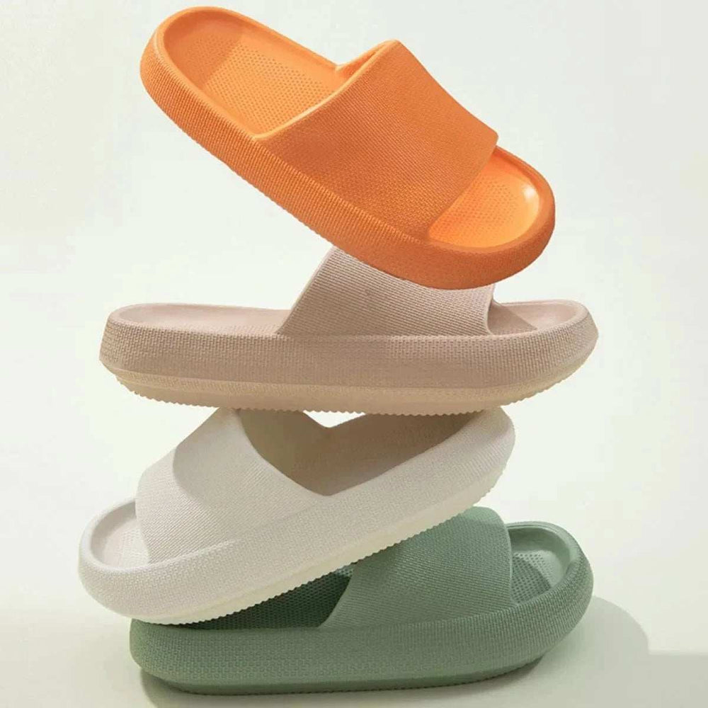 Open Toe Platform Slippers - Trendsi - Flyclothing LLC