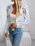 Printed Zip Up Long Sleeve Jacket - Trendsi - Flyclothing LLC