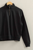 HYFVE Half Zip Drop Shoulder Sweatshirt - Trendsi - Flyclothing LLC
