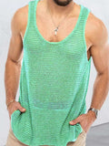 Men's Plus Size Round Neck Wide Strap Tank - Trendsi - Flyclothing LLC