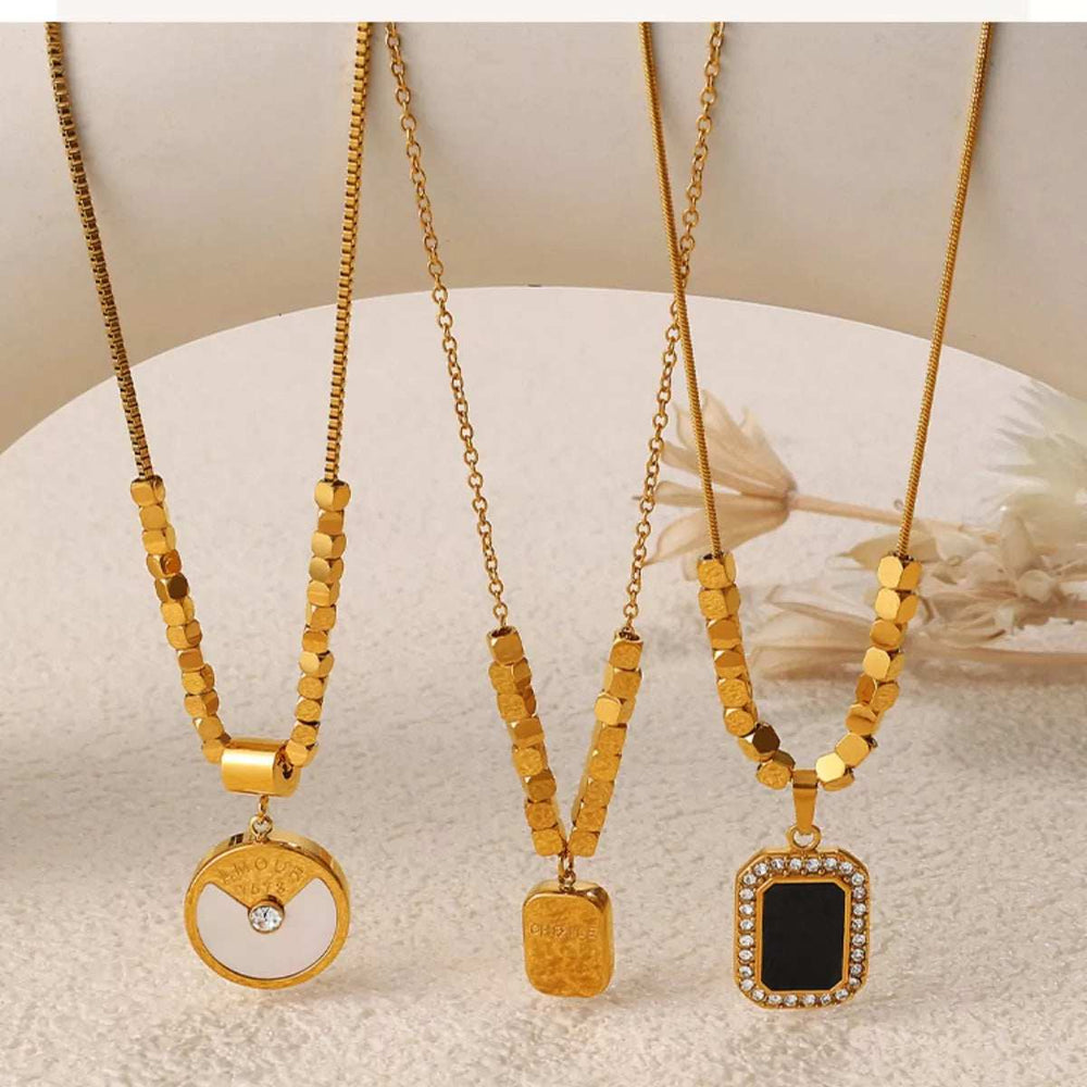 18K Gold-Plated Pendant Necklace - Trendsi - Flyclothing LLC