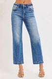 RISEN High Rise Crop Boyfriend Tapered Jeans - Trendsi - Flyclothing LLC