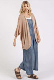 Mittoshop Open Front Batwing Sleeve Cardigan - Trendsi - Flyclothing LLC