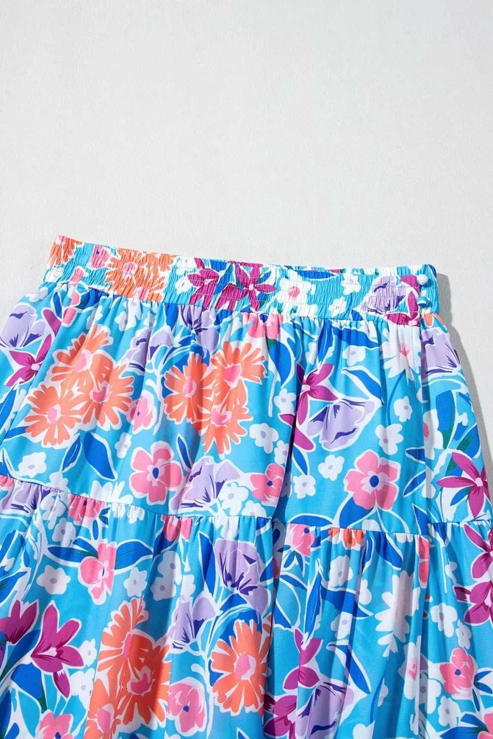 Floral Printed High Waist Split Skirt - Trendsi - Flyclothing LLC