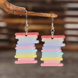 Acrylic Rainbow Dangle Earrings - Trendsi - Flyclothing LLC