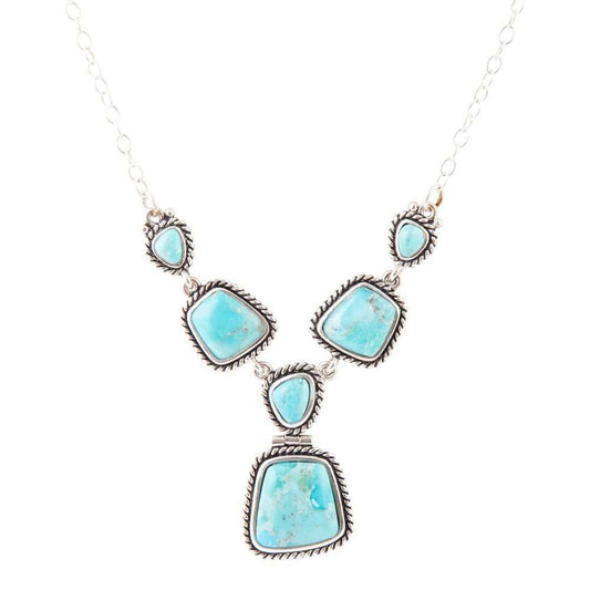 Earth and Sky Blue Turquoise Sterling Silver Necklace - Barse Jewelry - Flyclothing LLC