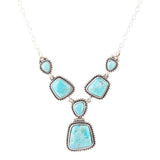 Earth and Sky Blue Turquoise Sterling Silver Necklace - Barse Jewelry - Flyclothing LLC