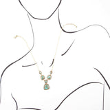 Earth and Sky Blue Turquoise Golden Necklace - Barse Jewelry - Flyclothing LLC