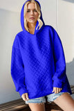 Double Take Full Size Texture Drop Shoulder Long Sleeve Hoodie - Trendsi - Flyclothing LLC