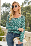 Floral Tied Printed Long Sleeve Blouse - Trendsi - Flyclothing LLC