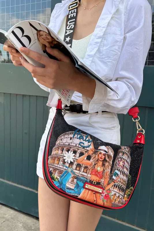 Nicole Lee USA Martha Travels Italy Shoulder Bag - Trendsi - Flyclothing LLC