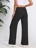 Elastic Waist Wide Leg Pants - Trendsi - Flyclothing LLC