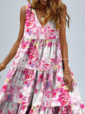 Floral Tiered Maxi Tank Dress - Trendsi - Flyclothing LLC