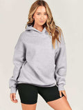 Dropped Shoulder Long Sleeve Hoodie - Trendsi - Flyclothing LLC