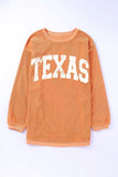 TEXAS Round Neck Long Sleeve Sweatshirt - Trendsi - Flyclothing LLC
