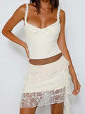 Bow Frill Lace Cami - Trendsi - Flyclothing LLC