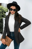 Three-Quarter Sleeve Blazer - Trendsi - Flyclothing LLC