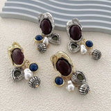 Zinc Alloy Heart Dangle Earrings - Trendsi - Flyclothing LLC