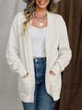 Open Front Long Sleeve Sweater Cardigan - Trendsi - Flyclothing LLC