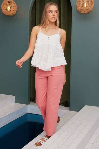 Mittoshop Textured V-Neck Cami - Trendsi - Flyclothing LLC