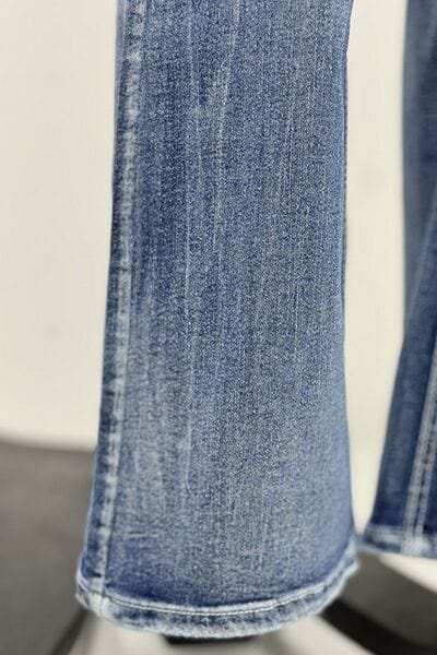 Star Embroidered Bootcut Jeans - Trendsi - Flyclothing LLC