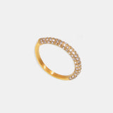18K Gold-Plated Inlaid Zircon Ring - Trendsi - Flyclothing LLC
