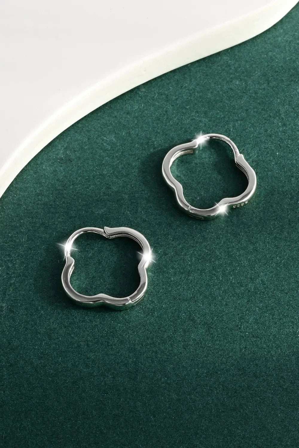 925 Sterling Silver Inlaid Zircon Earrings - Trendsi - Flyclothing LLC