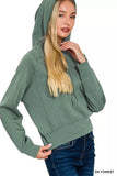 Zenana Drawstring Scuba Hoodie - Trendsi - Flyclothing LLC