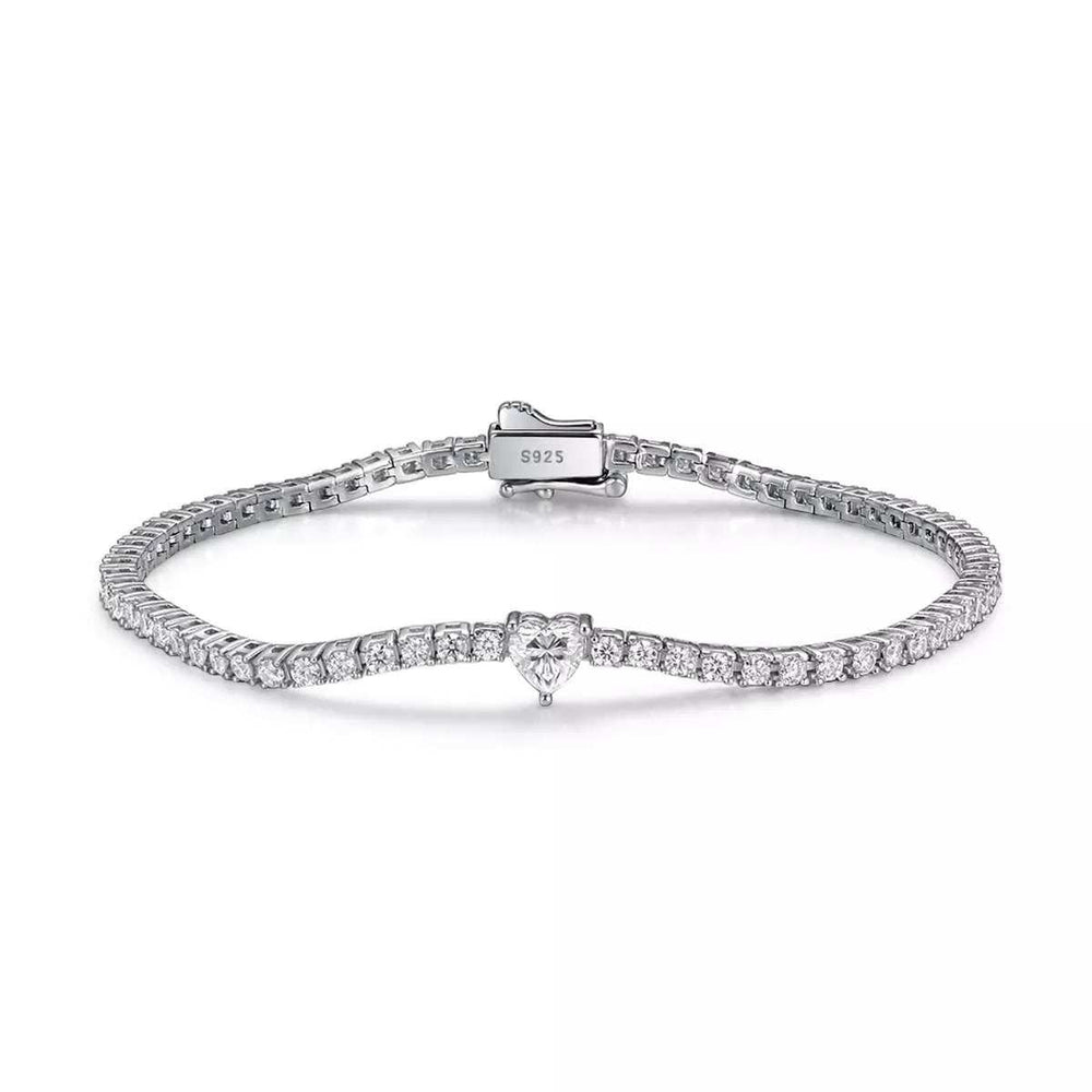 2.42 Carat Moissanite 925 Sterling Silver Bracelet - Trendsi - Flyclothing LLC