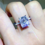 5 Carat Moissanite Zircon 925 Sterling Silver Ring - Trendsi - Flyclothing LLC
