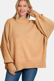 Zenana Side Sit Oversize Sweater - Trendsi - Flyclothing LLC