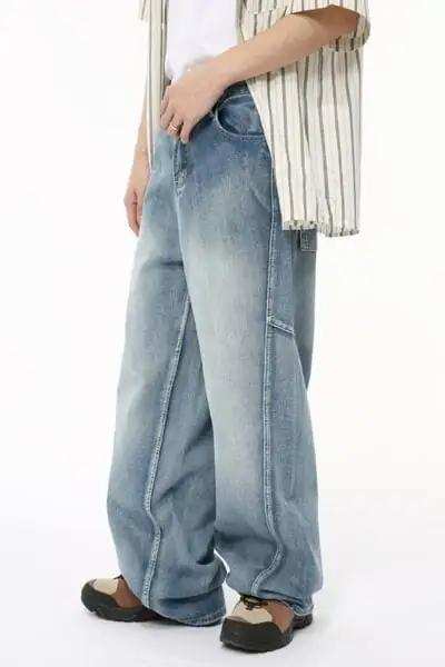 Mid Rise Wide Leg Jeans - Trendsi - Flyclothing LLC