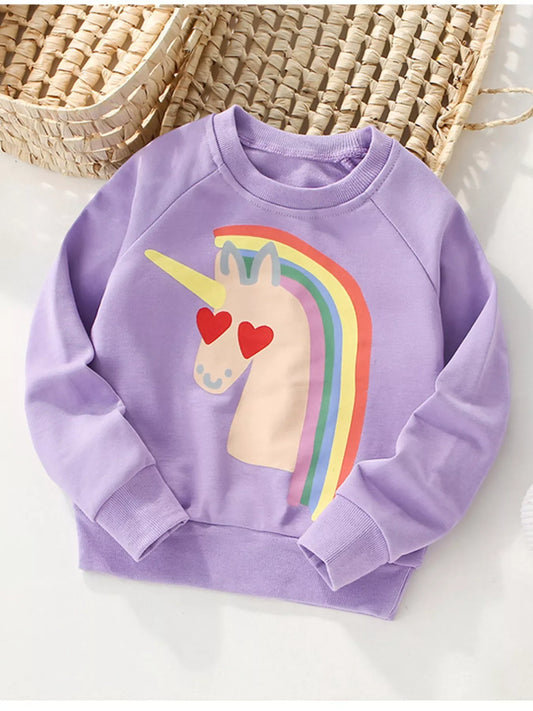 Children's Unicorn Rainbow Graphic Sweatshirt - Trendsi - Flyclothing LLC