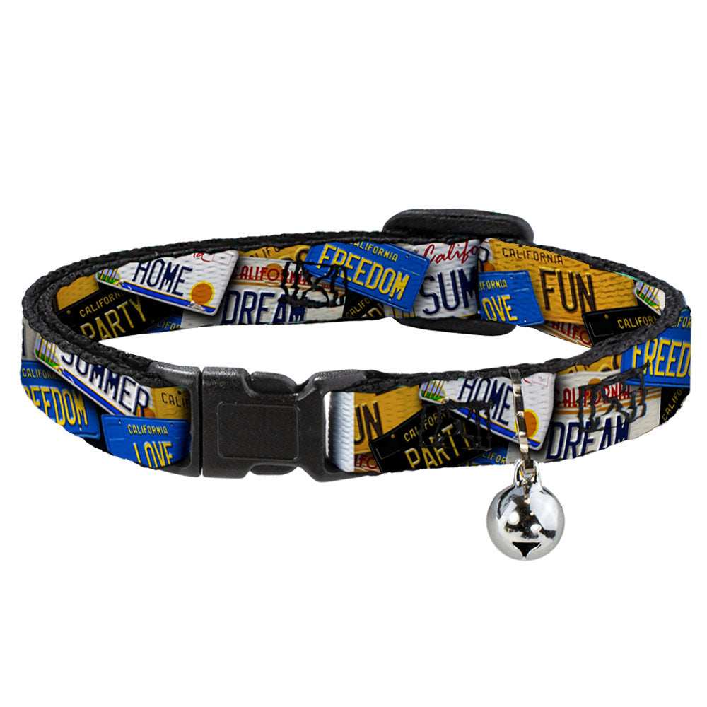 Cat Collar Breakaway - Cali License Plates Stacked - Buckle-Down - Flyclothing LLC