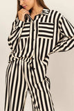 HYFVE Striped Button Up Shirt and Pants Set - Trendsi - Flyclothing LLC