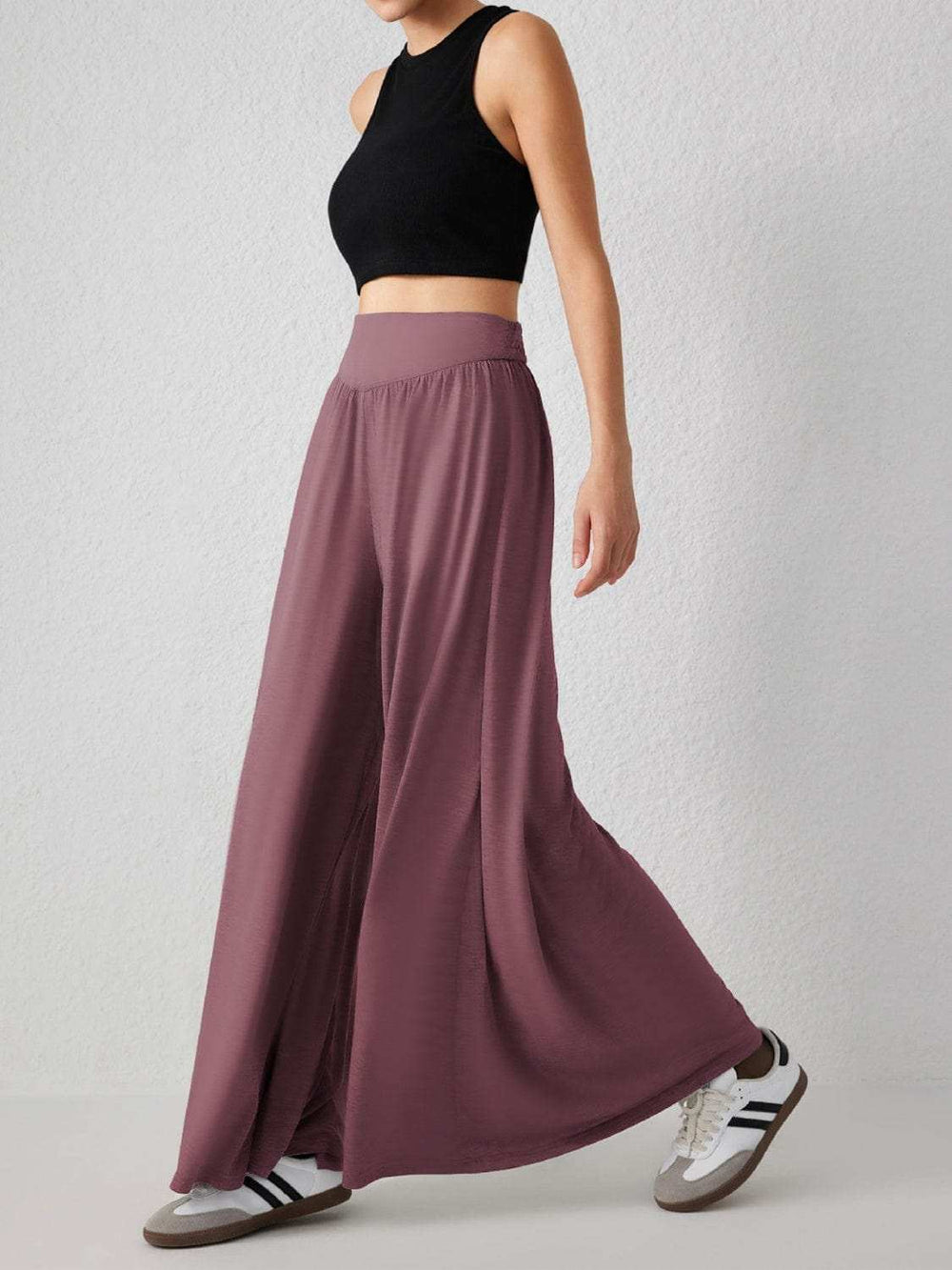 High Waist Wide Leg Pants - Trendsi - Flyclothing LLC