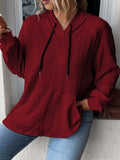 Full Size Drawstring Long Sleeve Hoodie - Trendsi - Flyclothing LLC