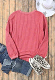 Valentine's Day LOVE Round Neck Long Sleeve Sweatshirt - Trendsi - Flyclothing LLC