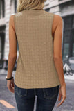 Textured Notched Tank - Trendsi - Flyclothing LLC