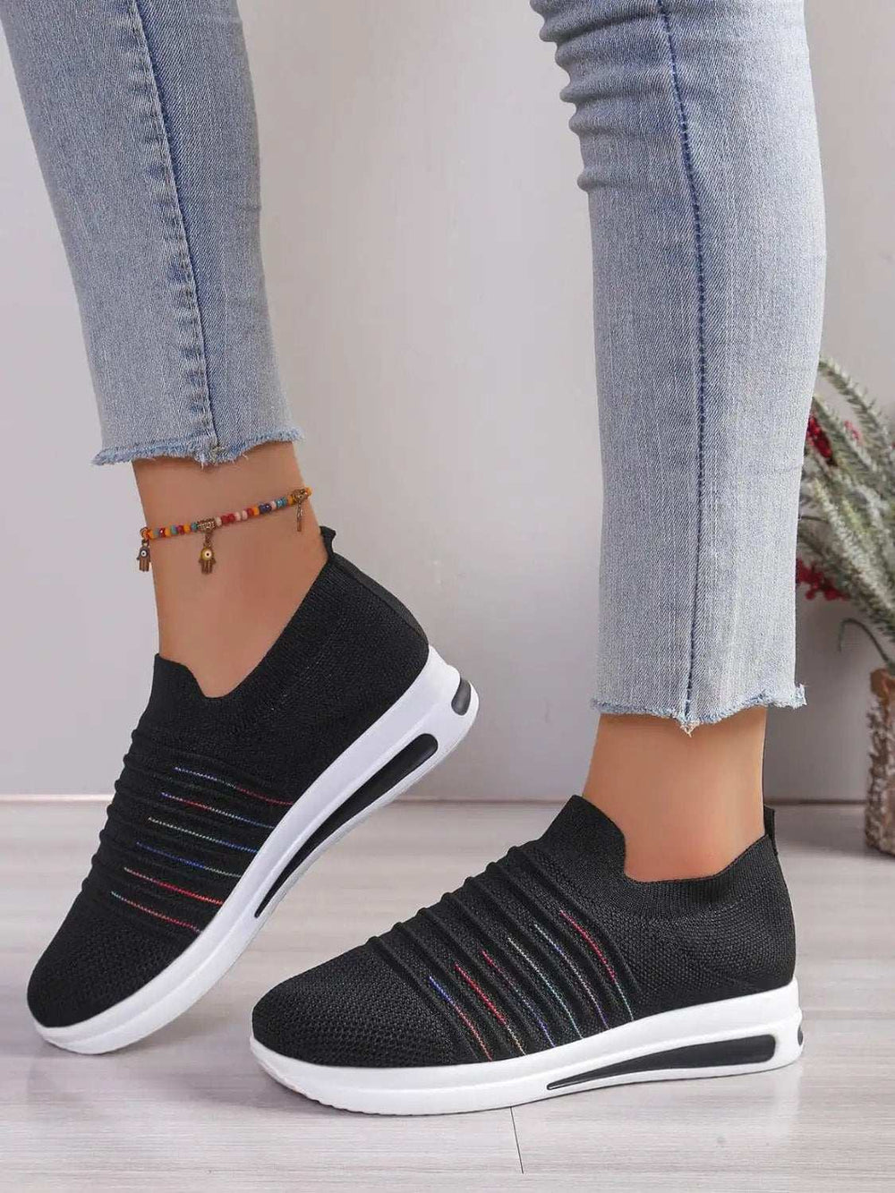 Breathable Mesh Wedge Sneakers - Trendsi - Flyclothing LLC
