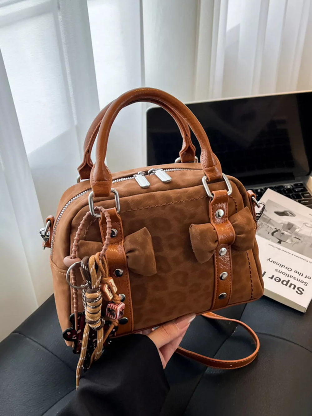 Bow Decor Crossbody Bag - Trendsi - Flyclothing LLC