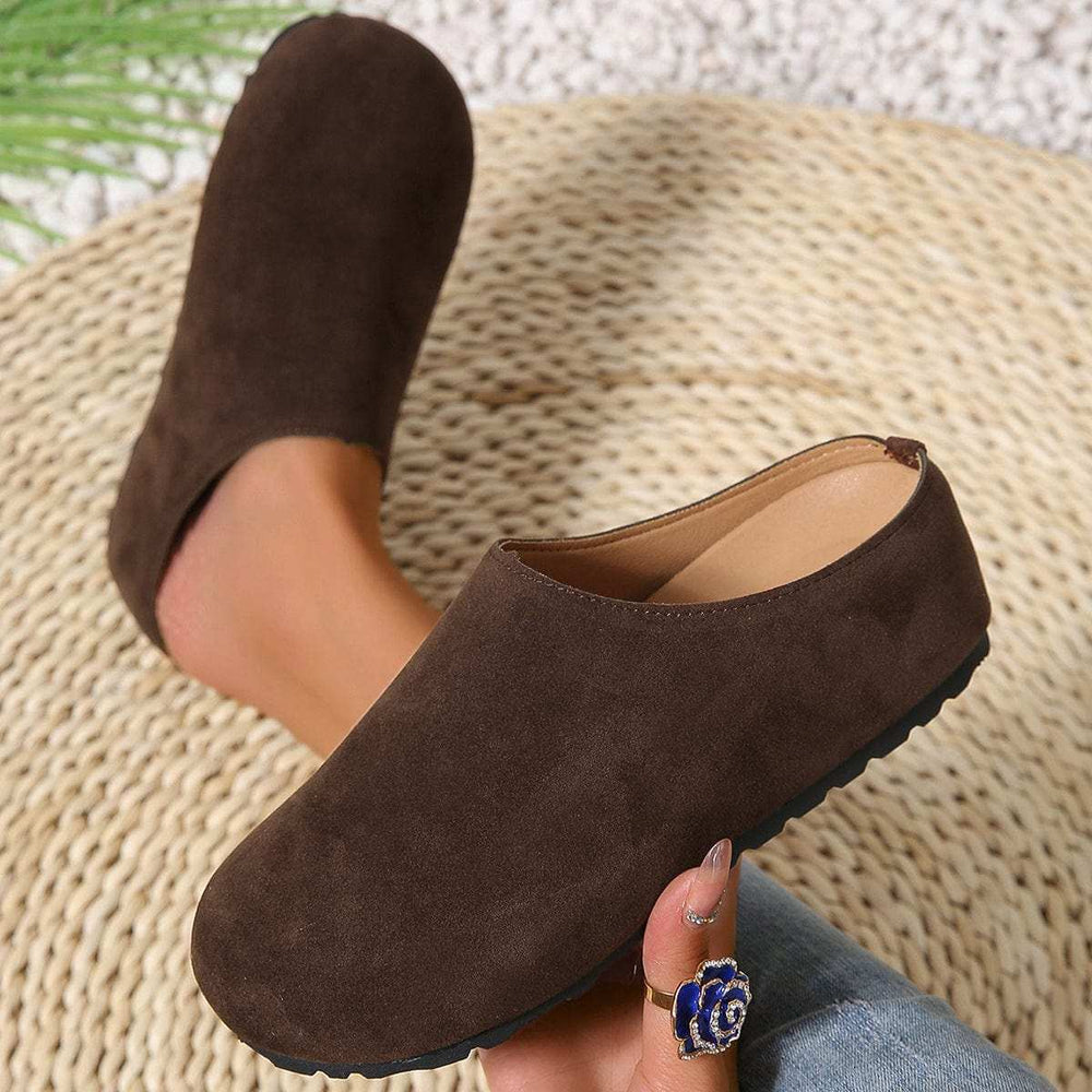 Round Toe Flats Slip-Ons - Trendsi - Flyclothing LLC