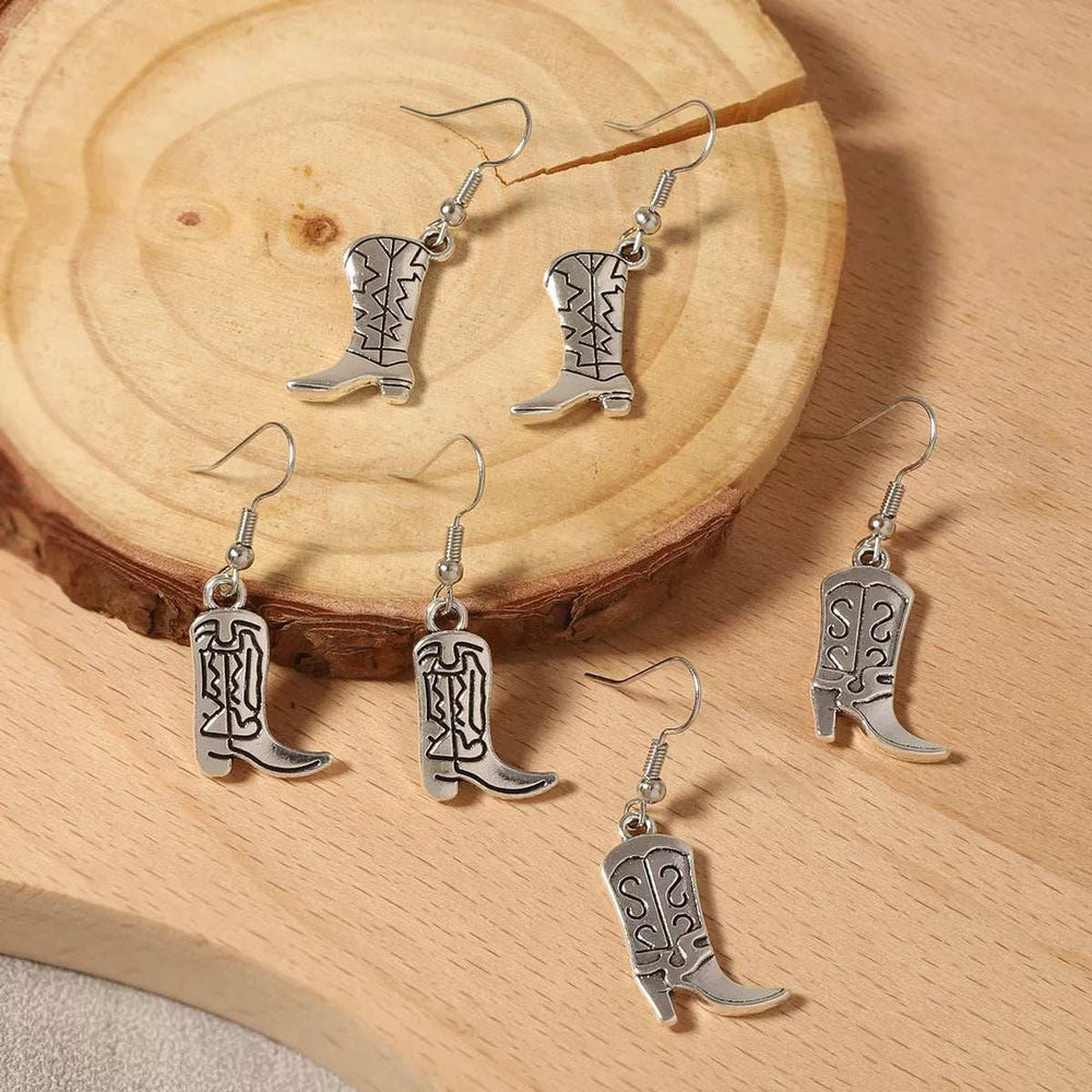 Western Cowboy Boot Dangle Earrings - Trendsi - Flyclothing LLC